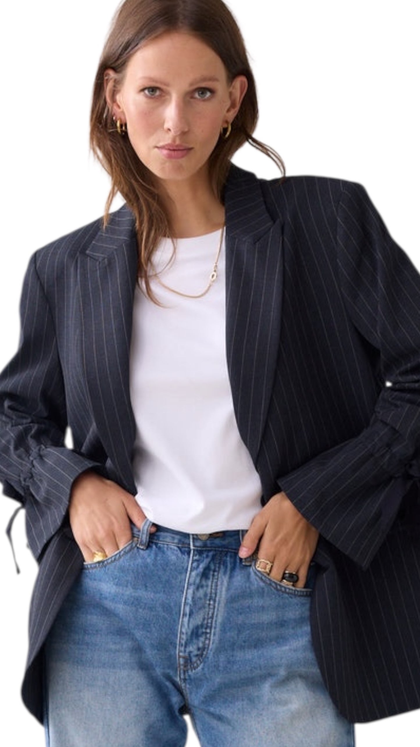 Blazer boyfriend pinstripe