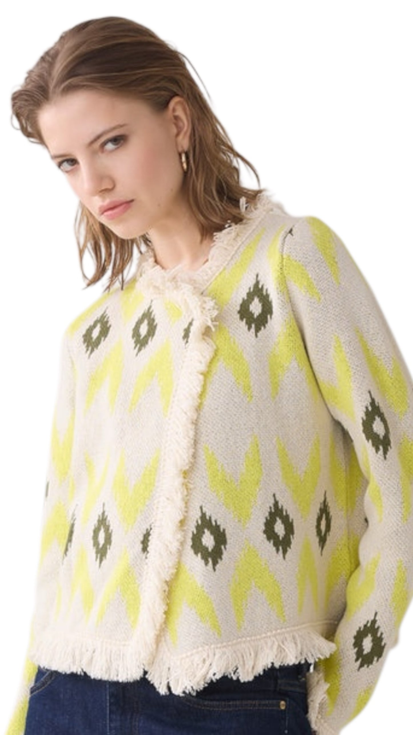 Knitted Jacket Ikat