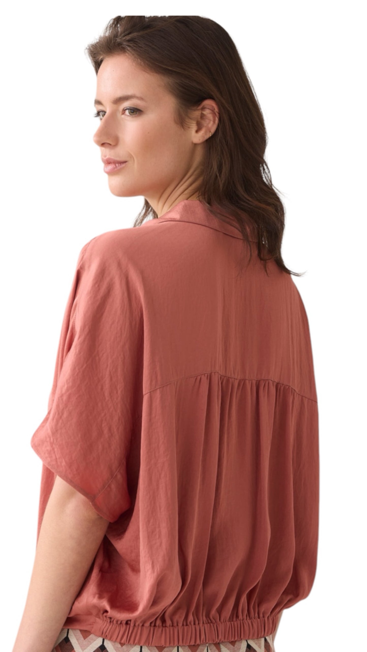 Blouse batsleeves silky (sepia)
