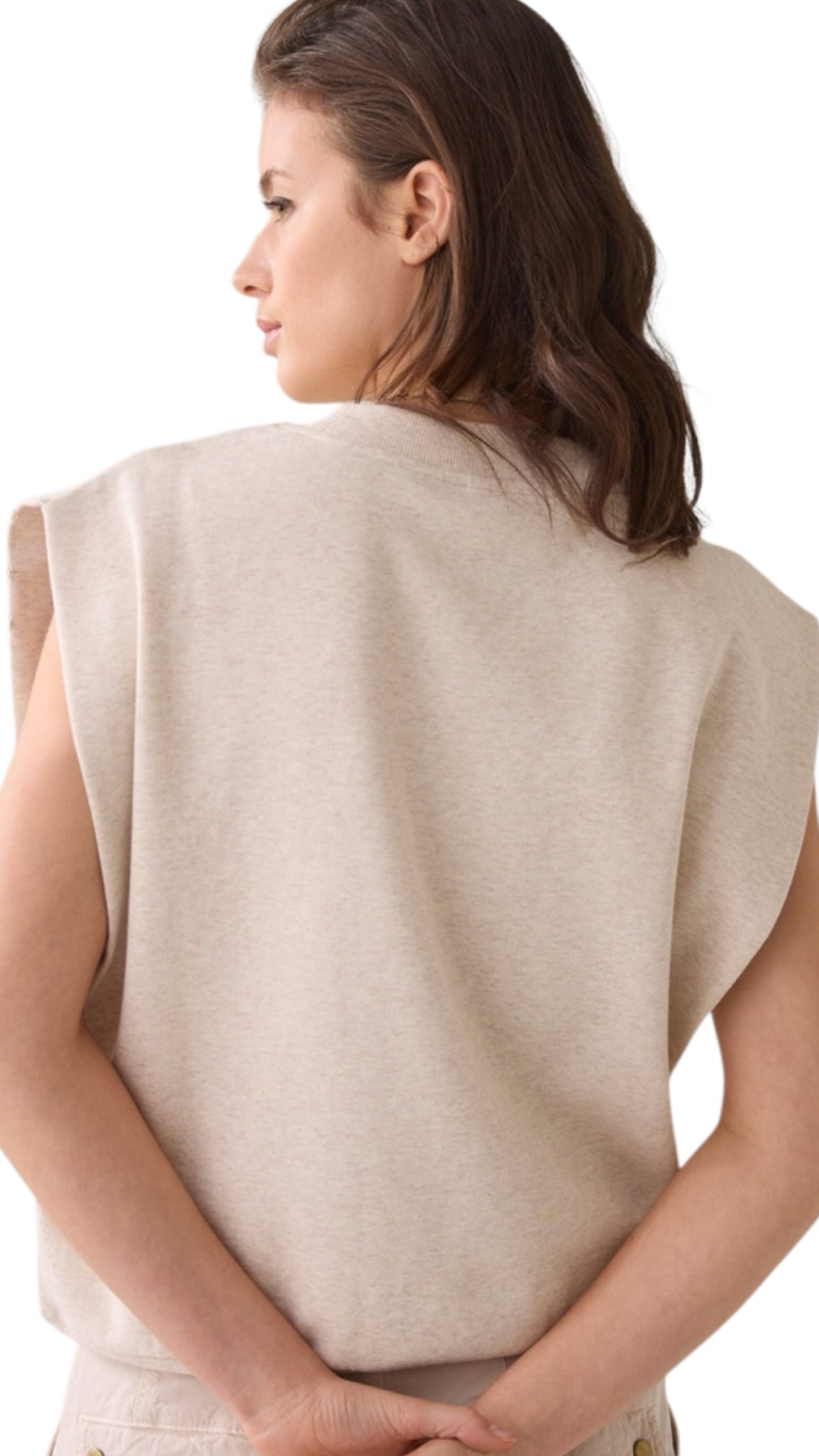 Sleevless embl sweat