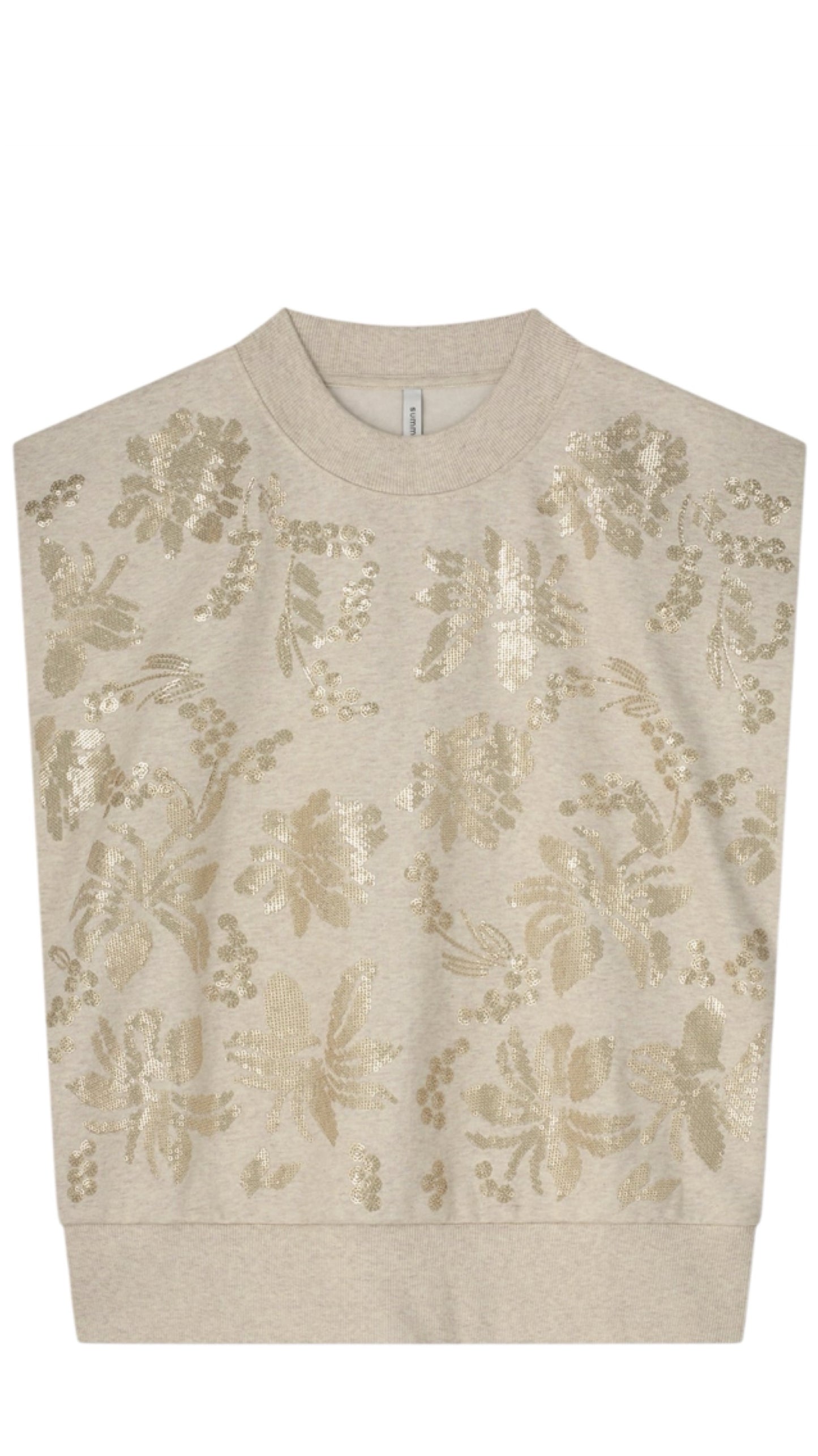 Sleevless embl sweat