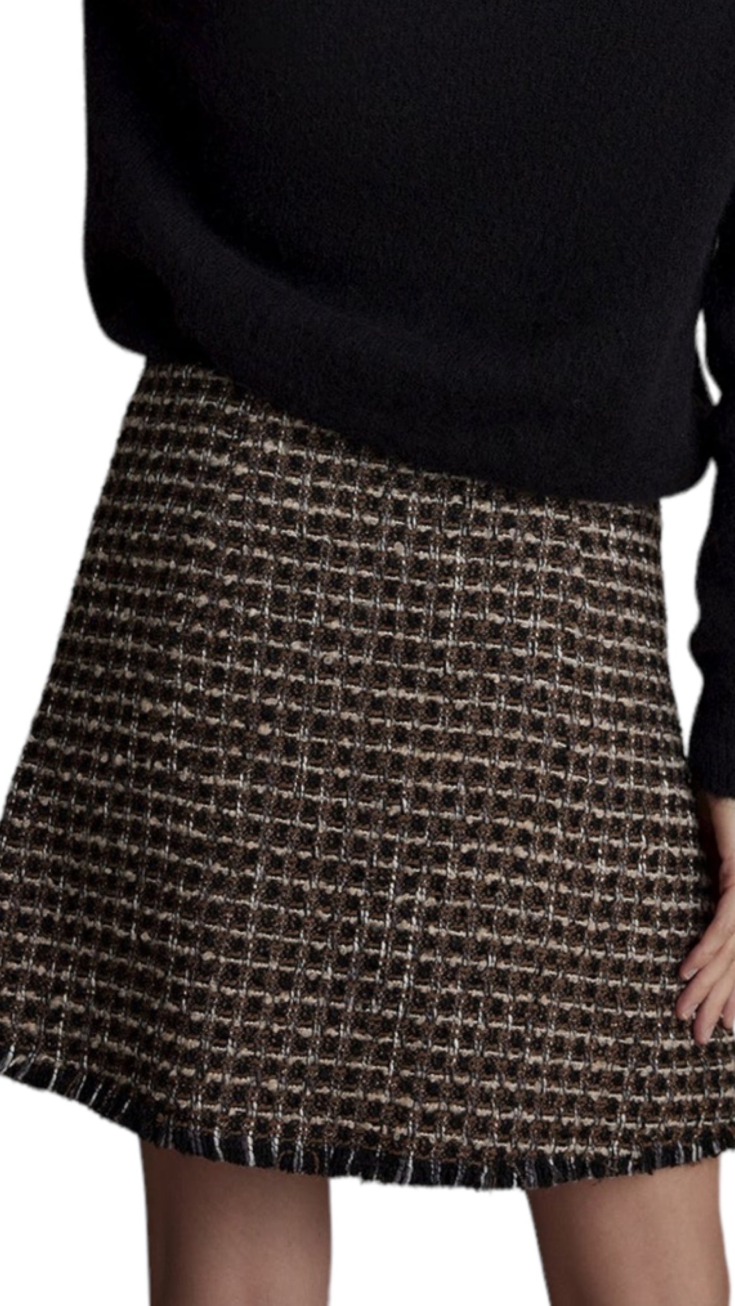 Skirt tweed check