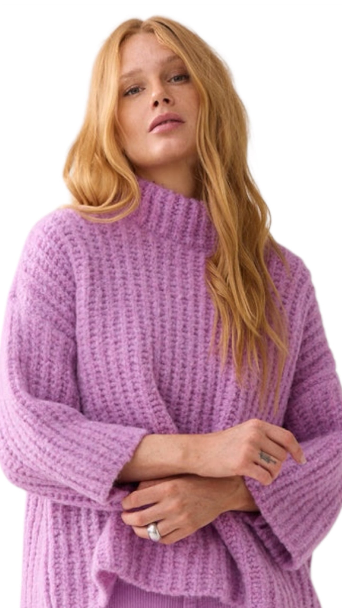 Oversized sweater violet