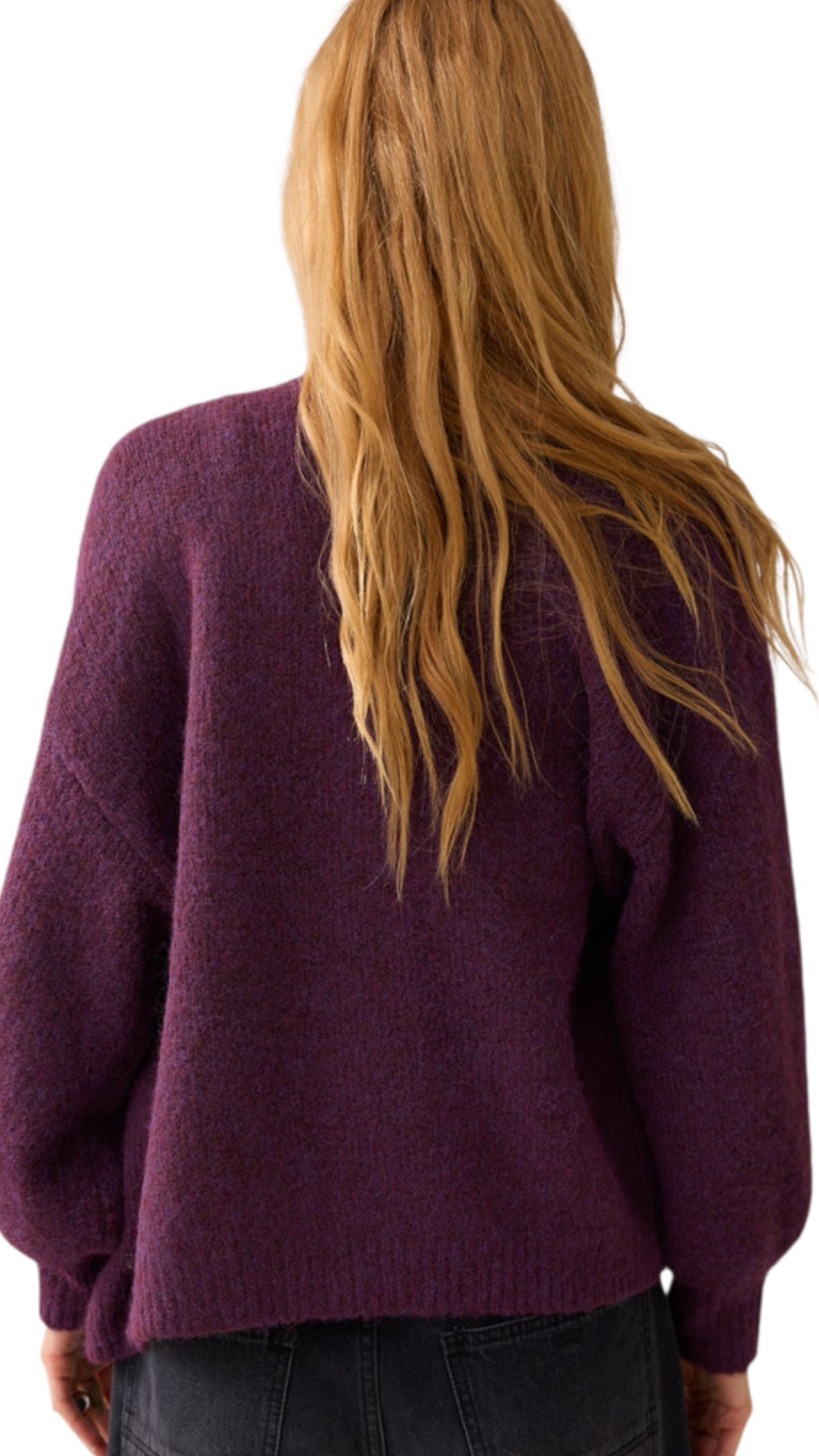 Cardigan puff sleeve