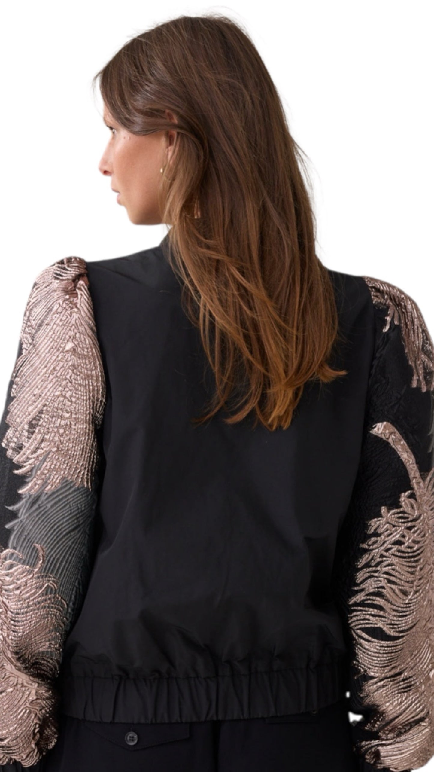 Bomber jacket leaves