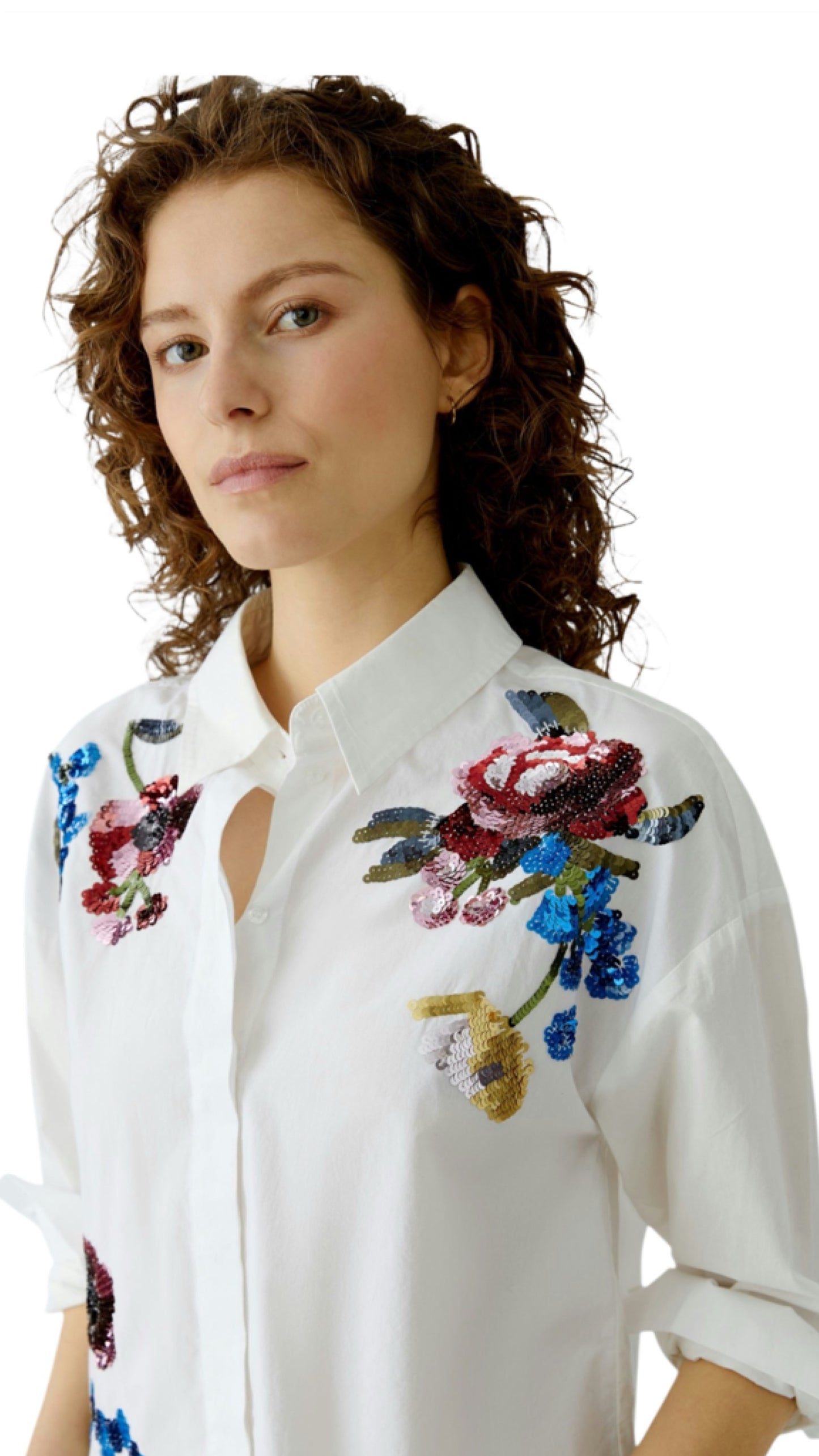 Blouse pailletten applicatie
