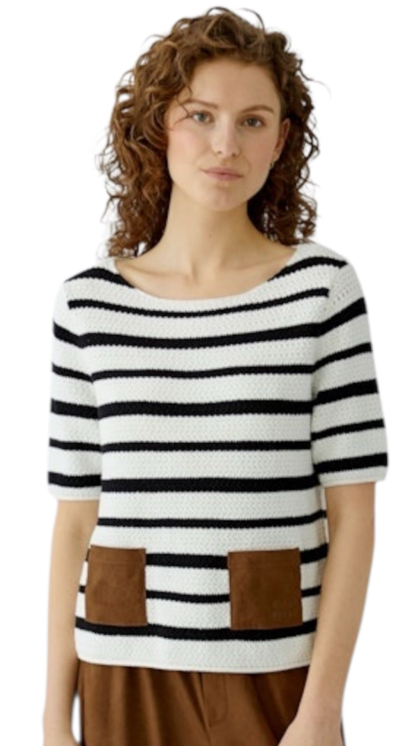 Pullover stripe/pocket