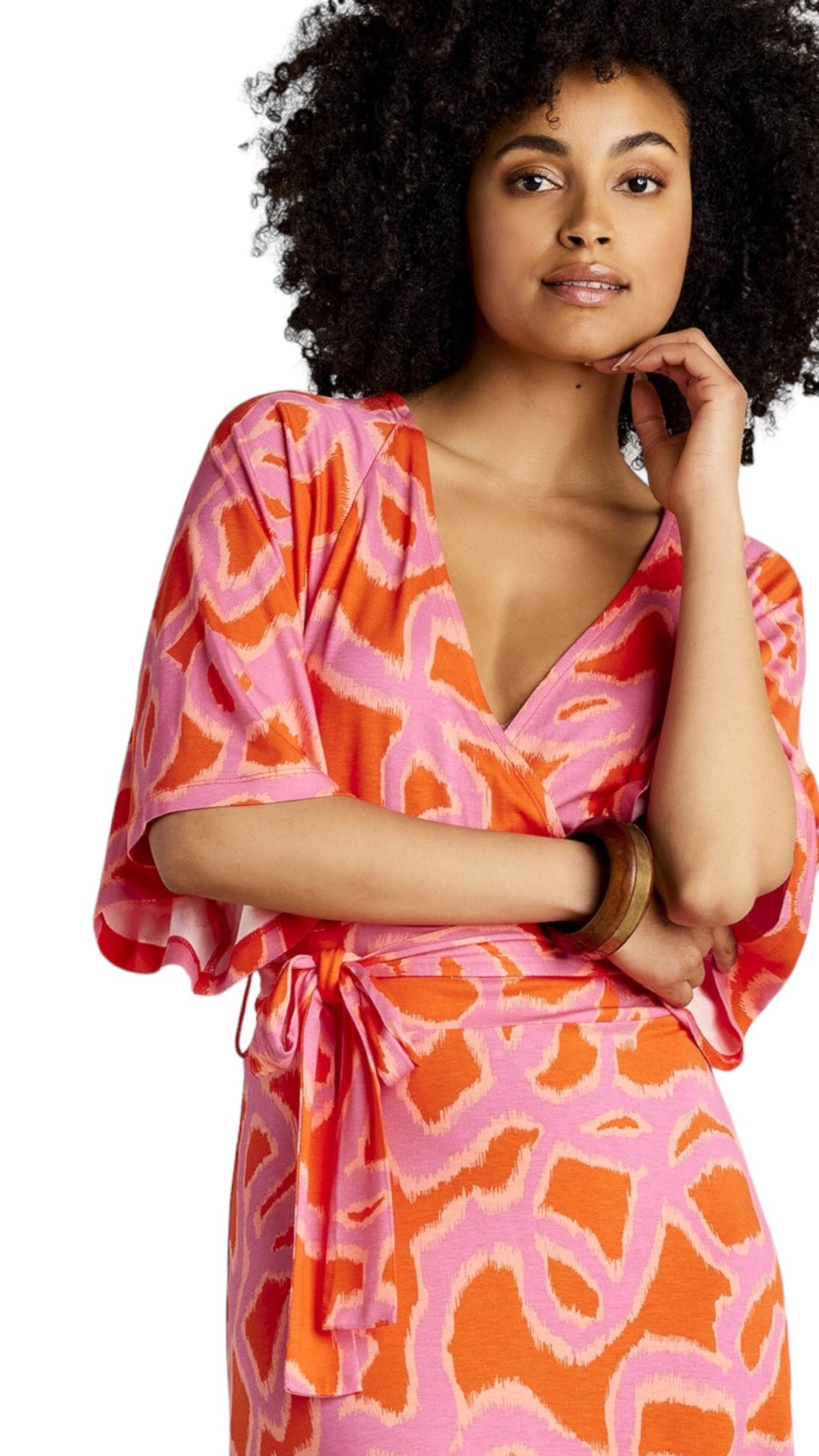 Dress loose ikat (mandarin)
