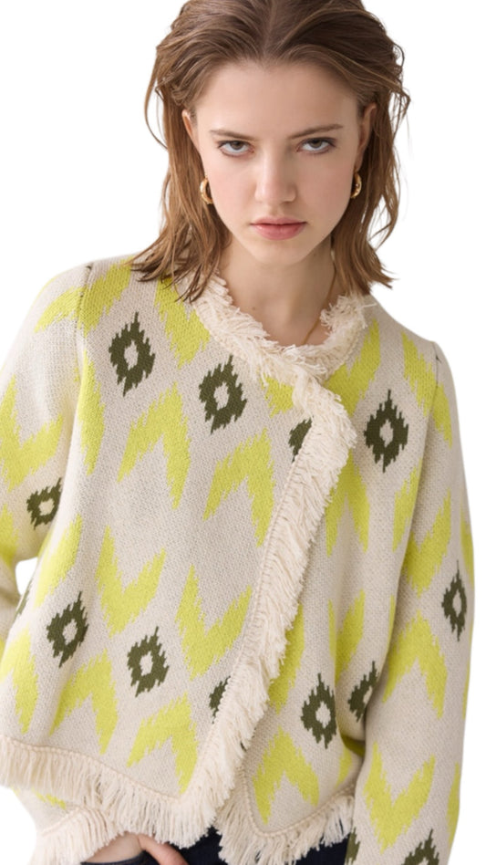Knitted Jacket Ikat