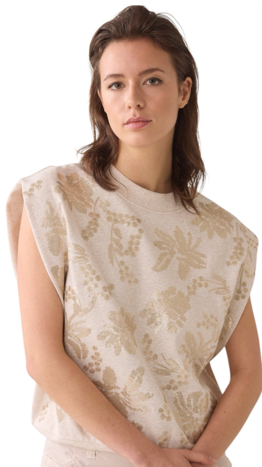 Sleevless embl sweat