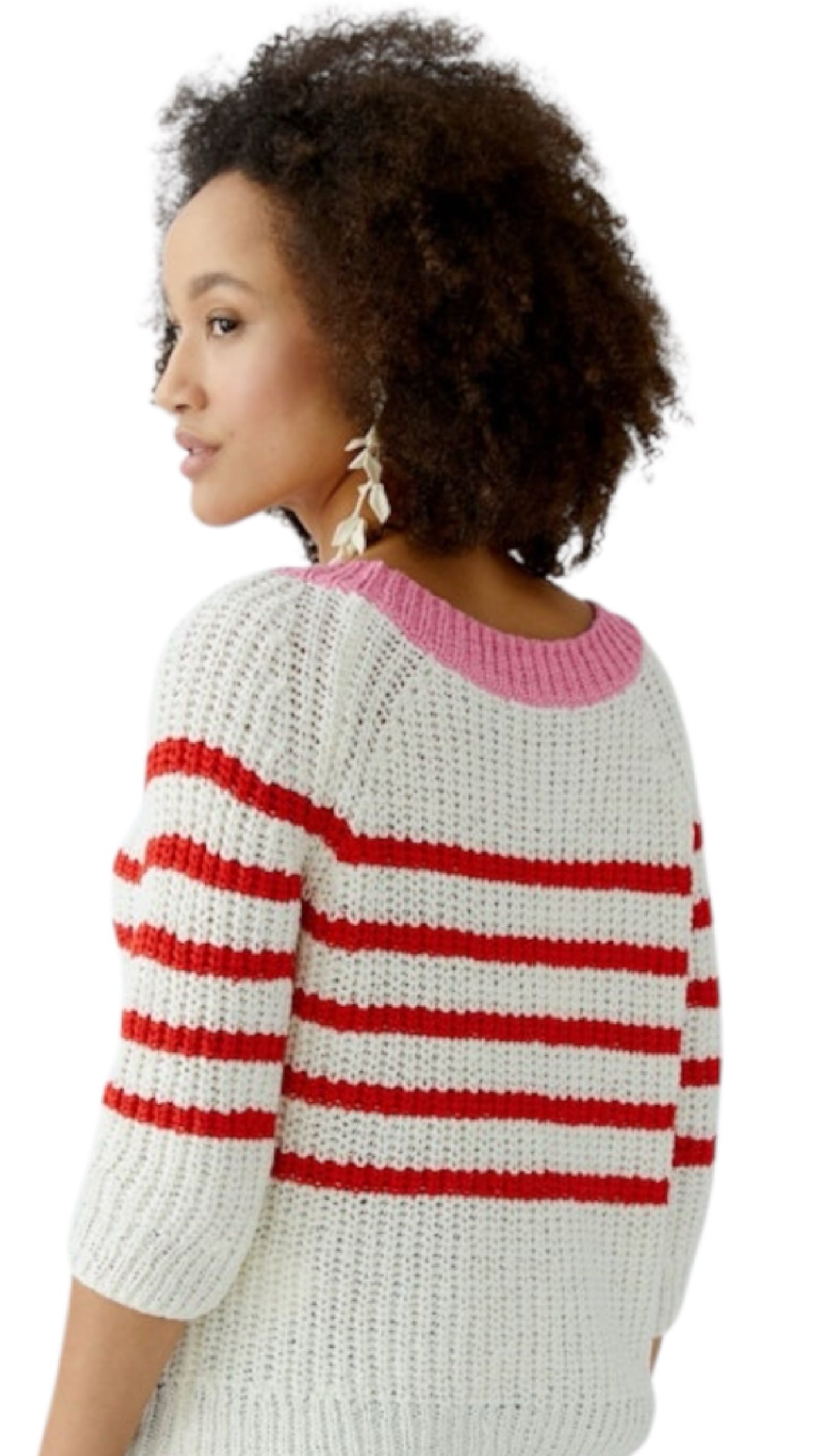 Pullover roos big stripe