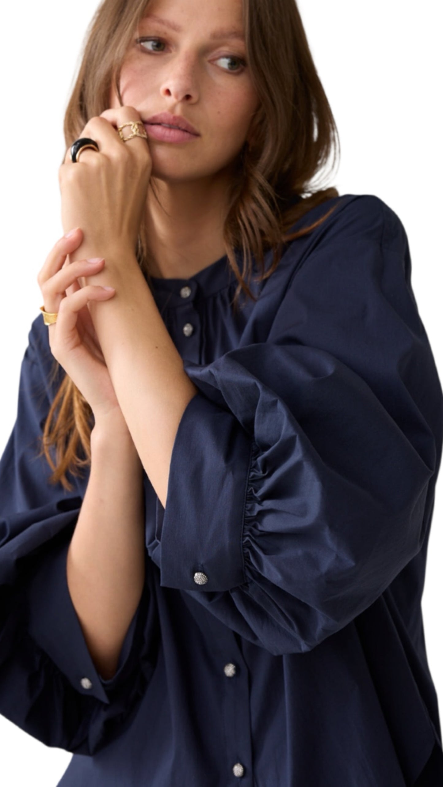 Blouse cotton stretch