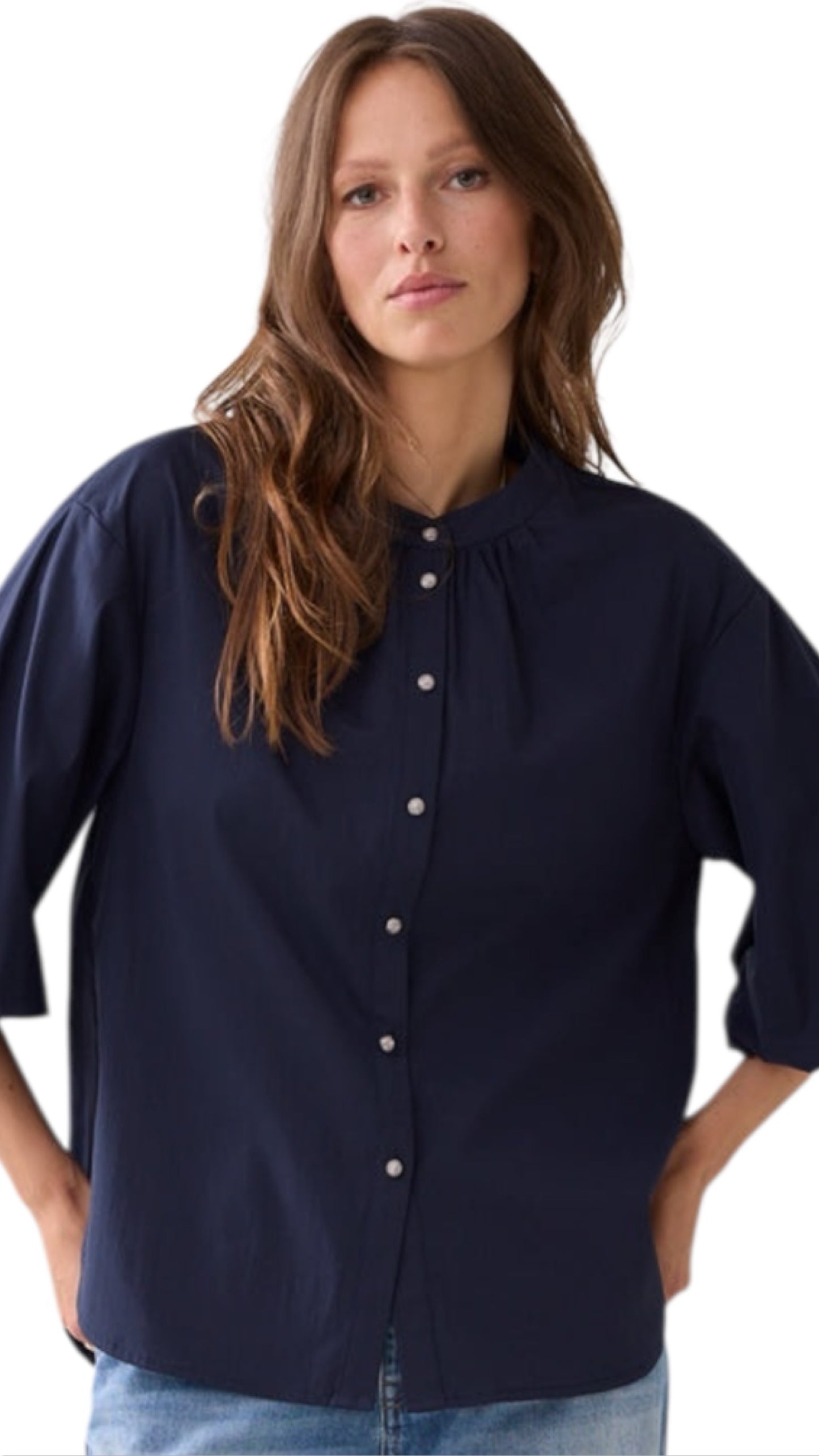 Blouse cotton stretch