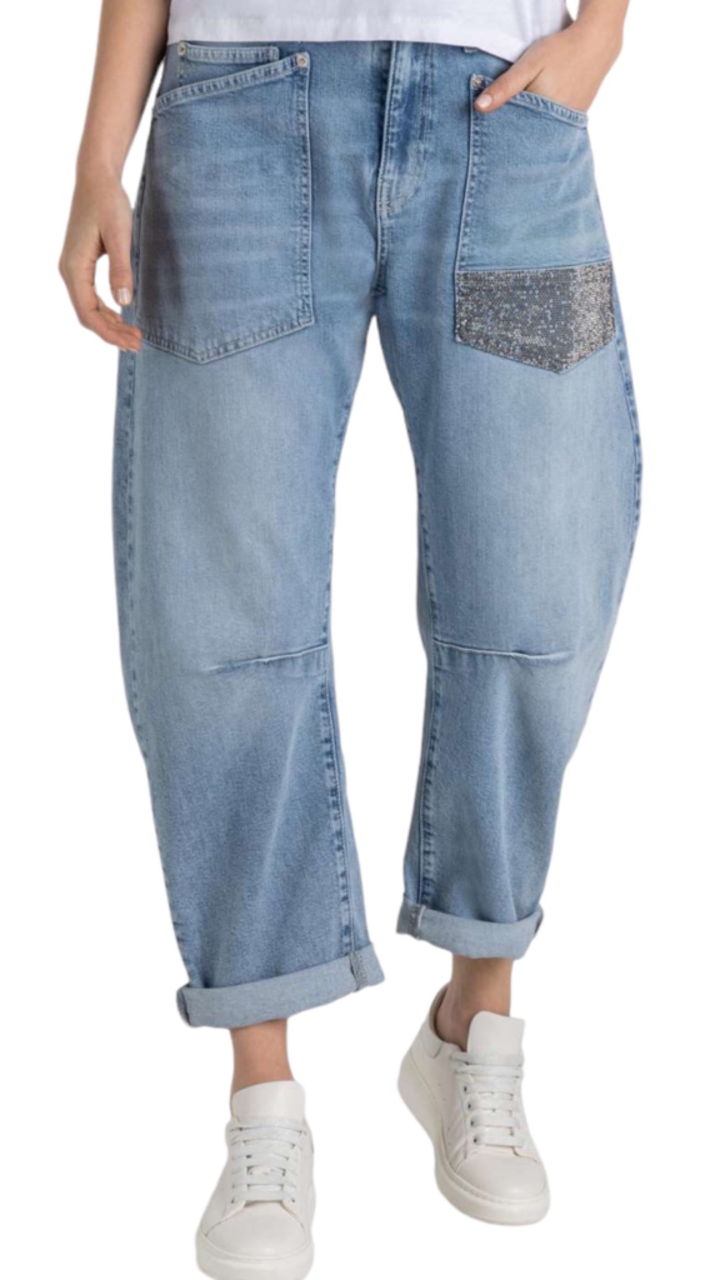 Baggy cargo glam jeans