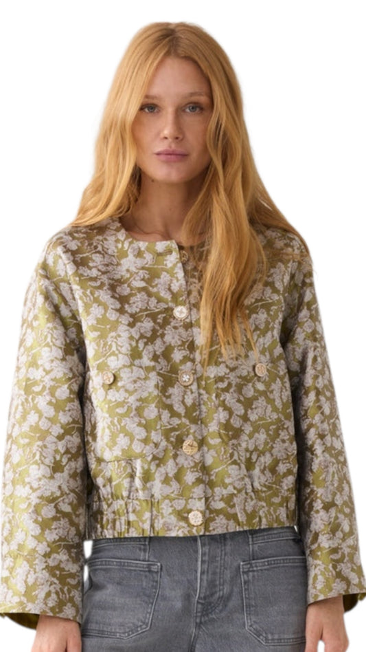 Jacket bomber leaves Misty lime