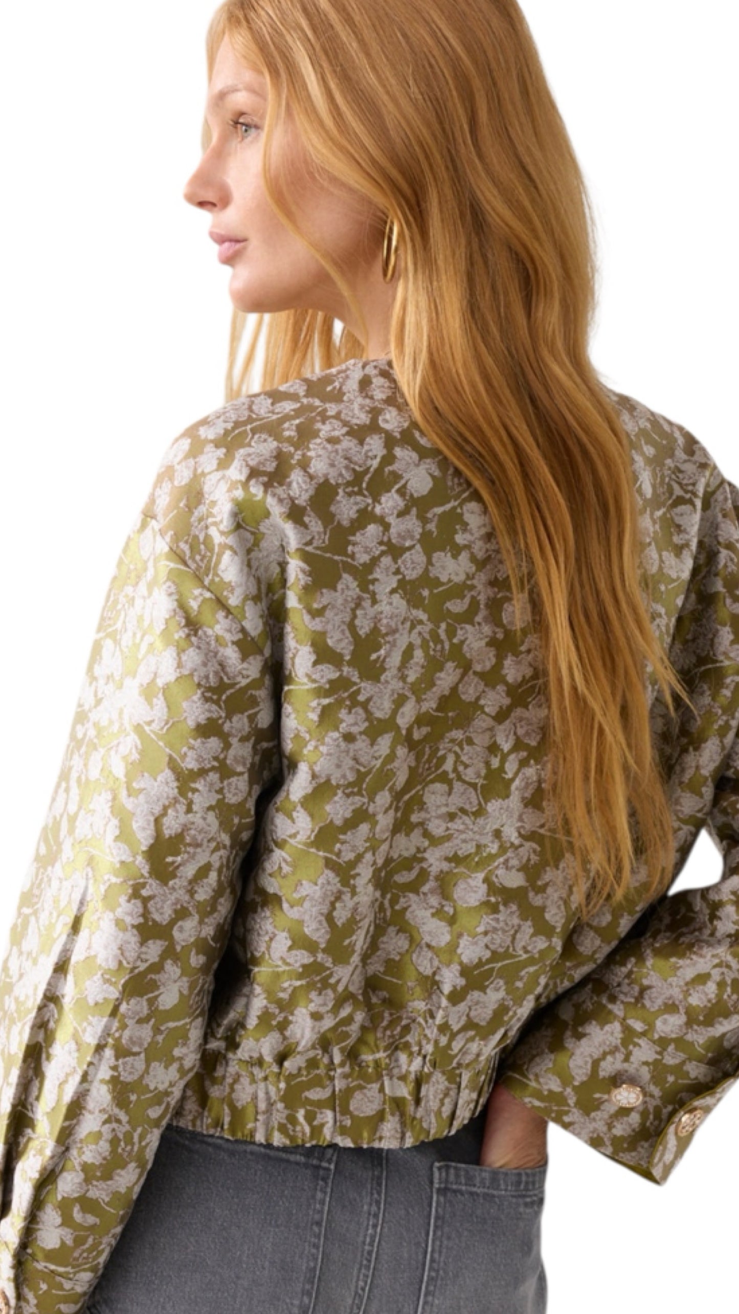Jacket bomber leaves Misty lime