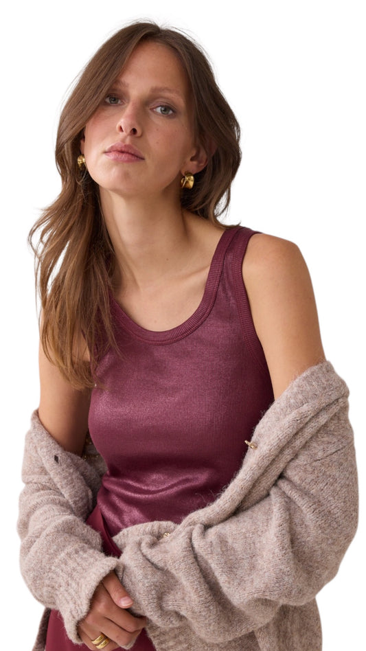Rib tanktop (merlot)