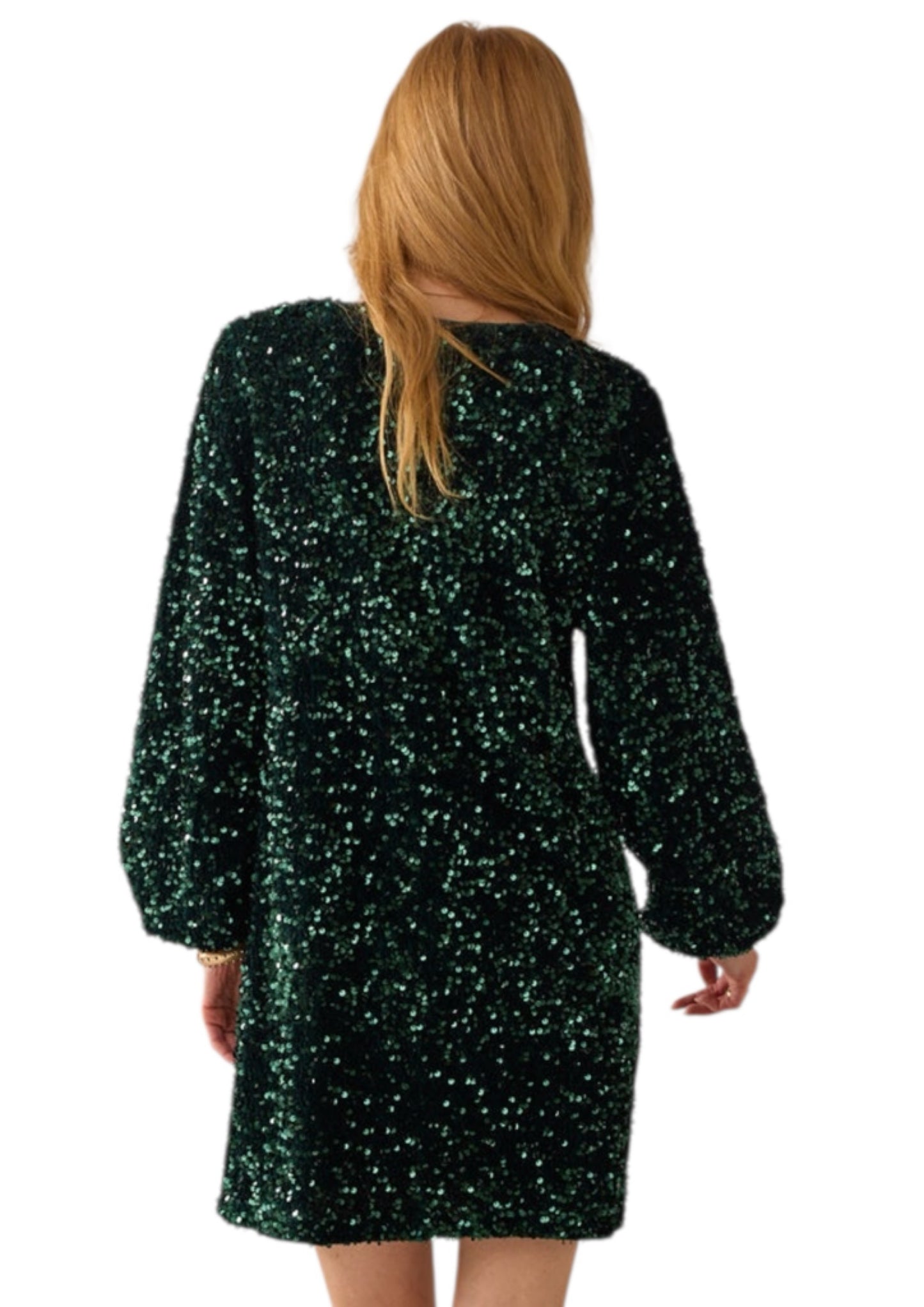 Dress seqiuns velours (Emarald)