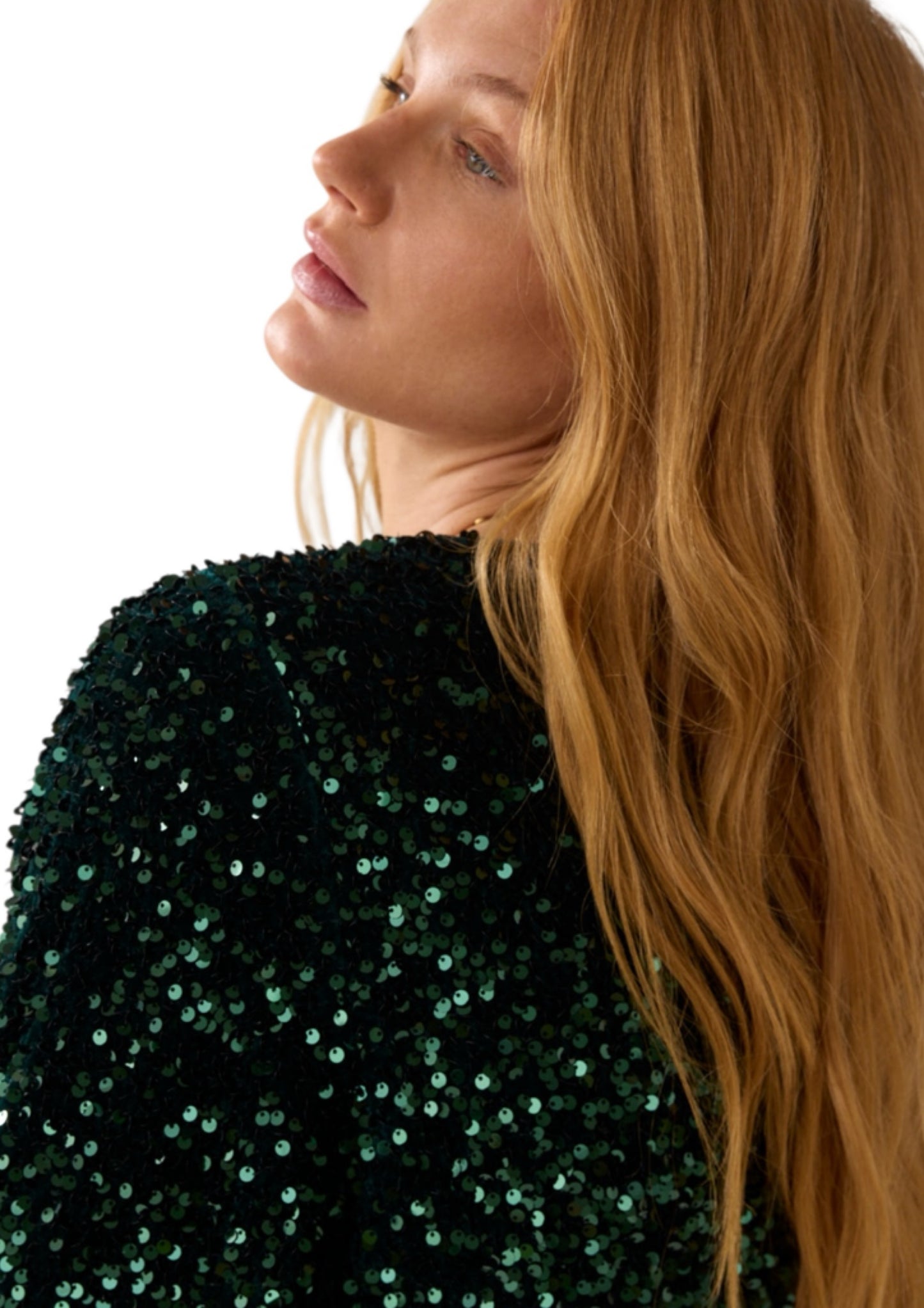 Dress seqiuns velours (Emarald)