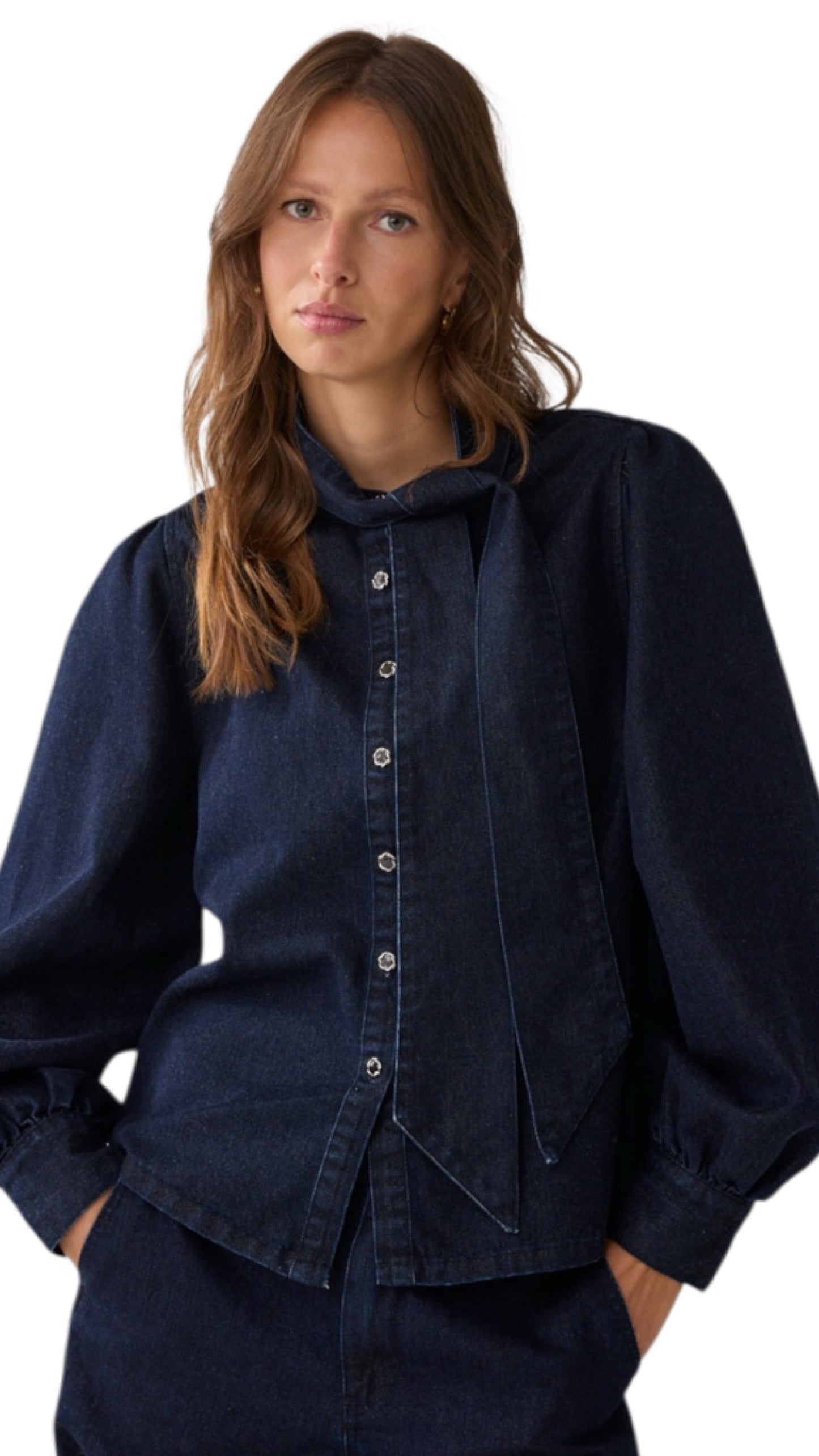 Blouse cotton lurex