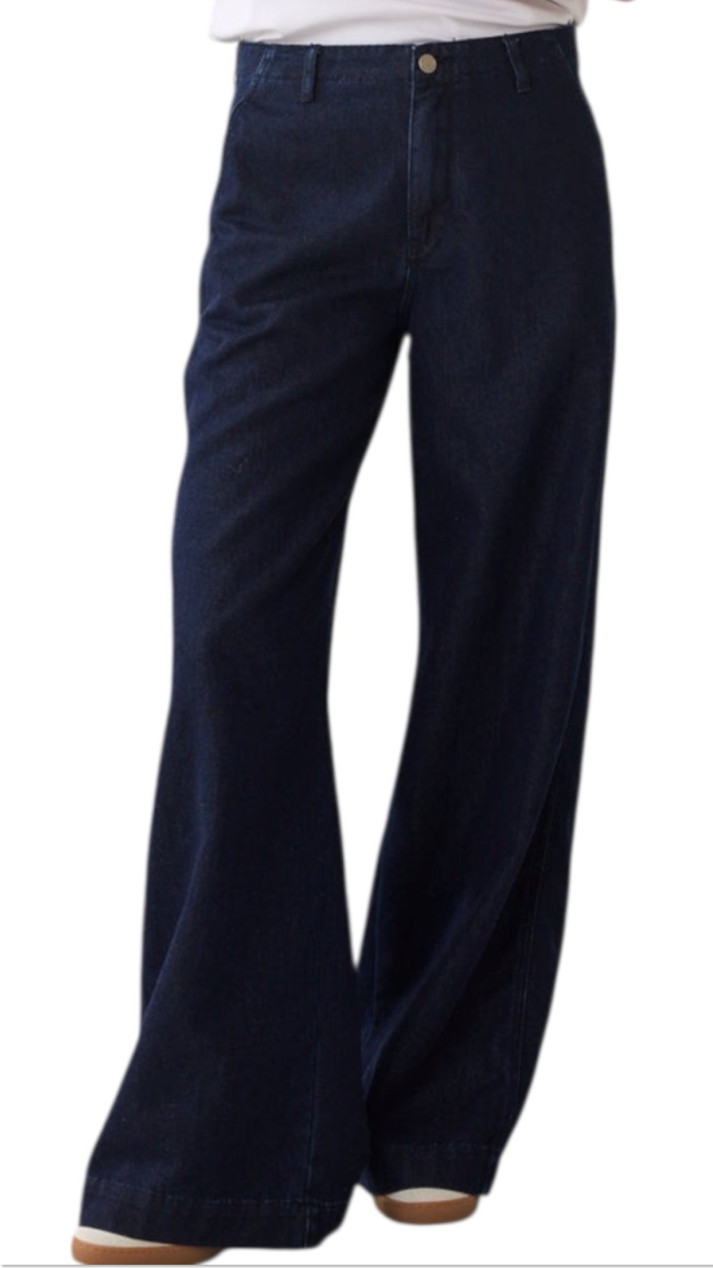 Jeans wide leg lurex
