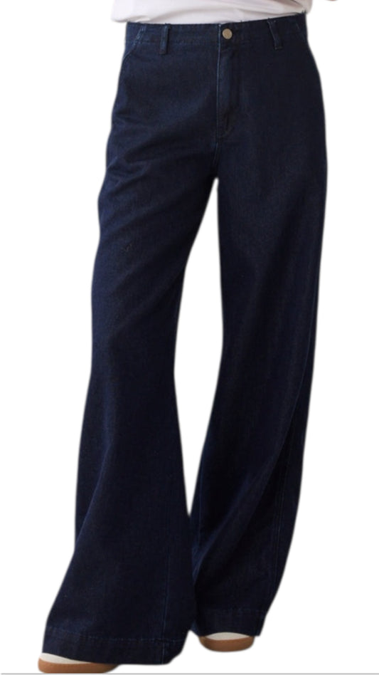 Jeans wide leg lurex