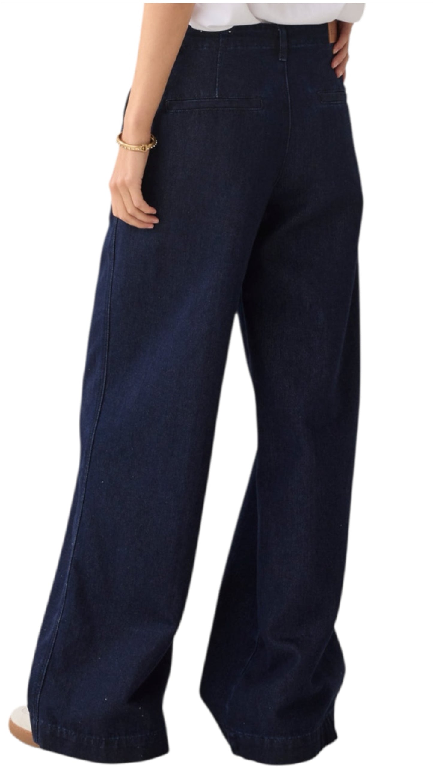 Jeans wide leg lurex