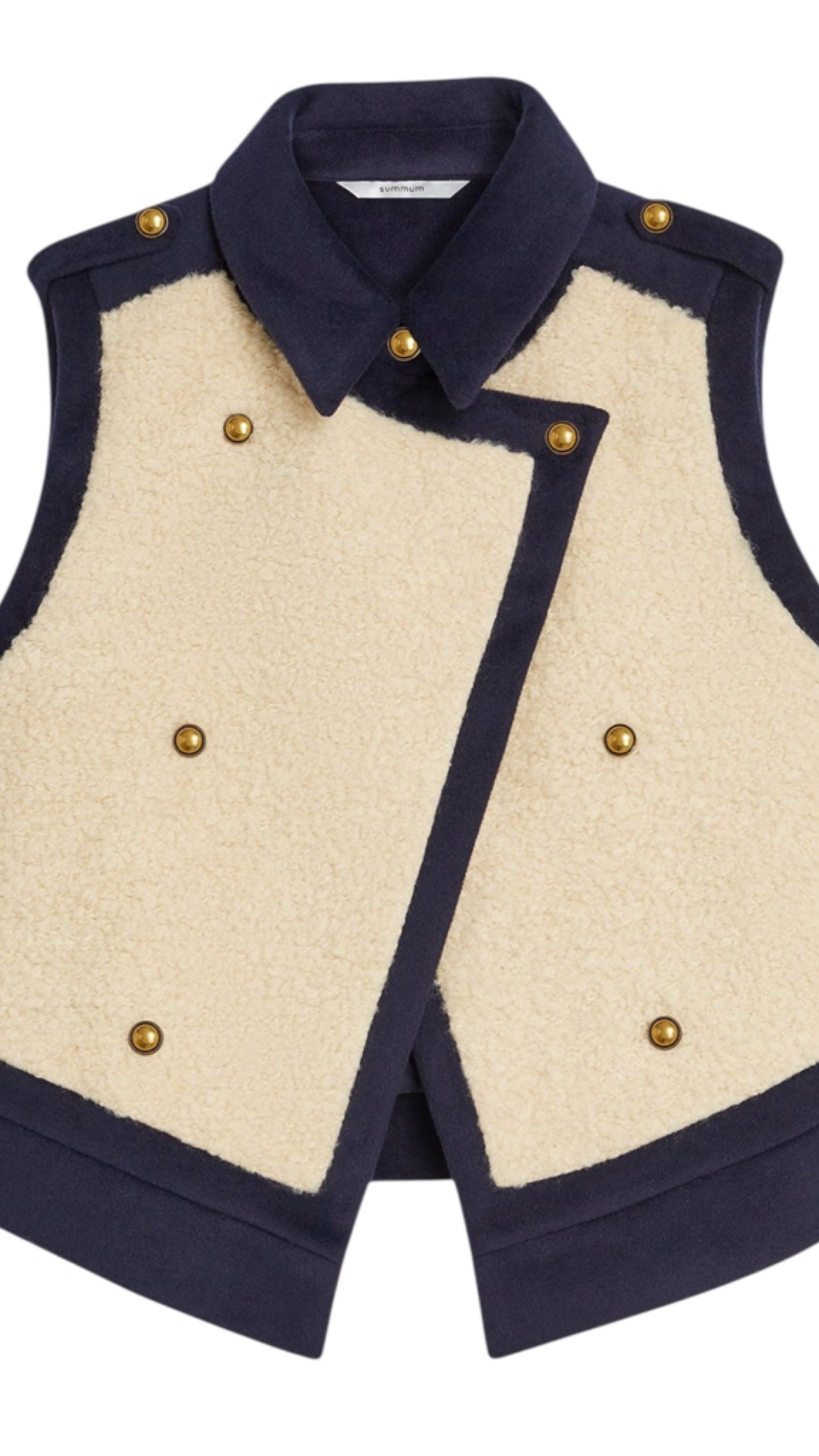 Gilet boucle wool mix