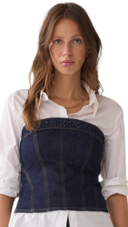 Corset denim twill