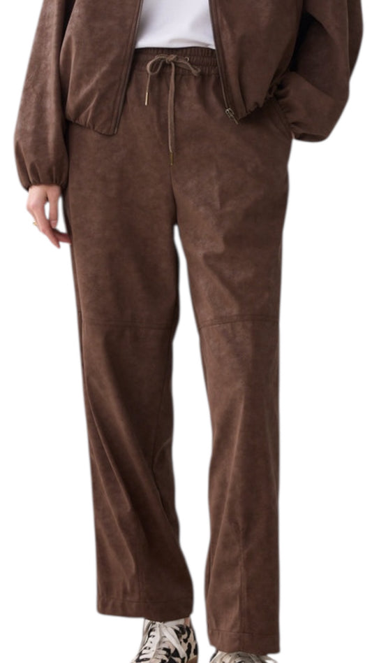 Trouser suedine leather
