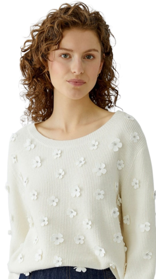 Pullover beading bloempje