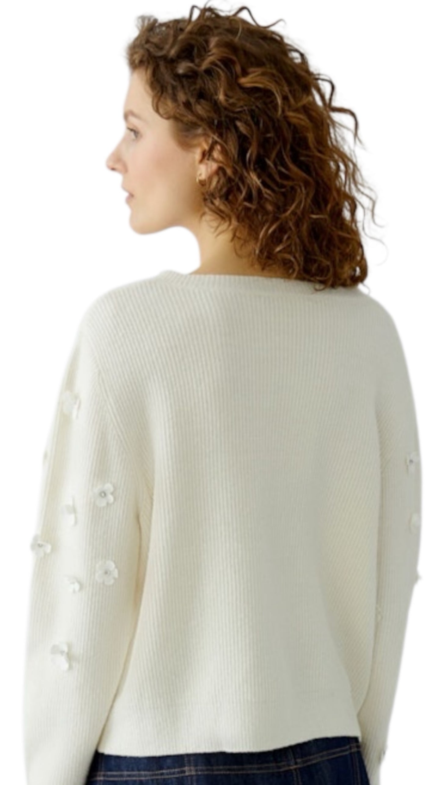 Pullover beading bloempje