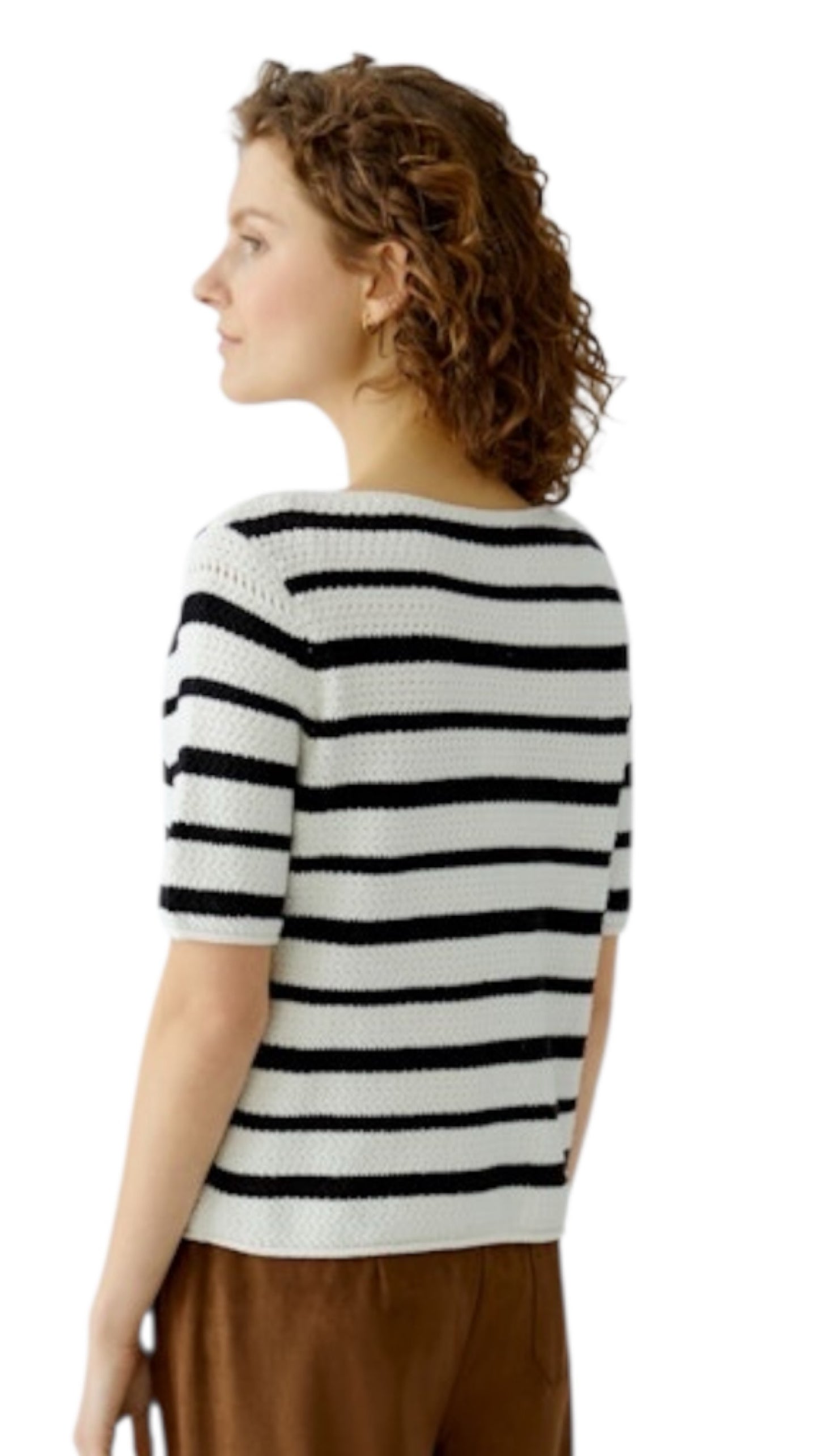 Pullover stripe/pocket