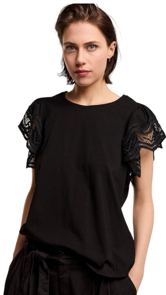 Jersey top tee lace