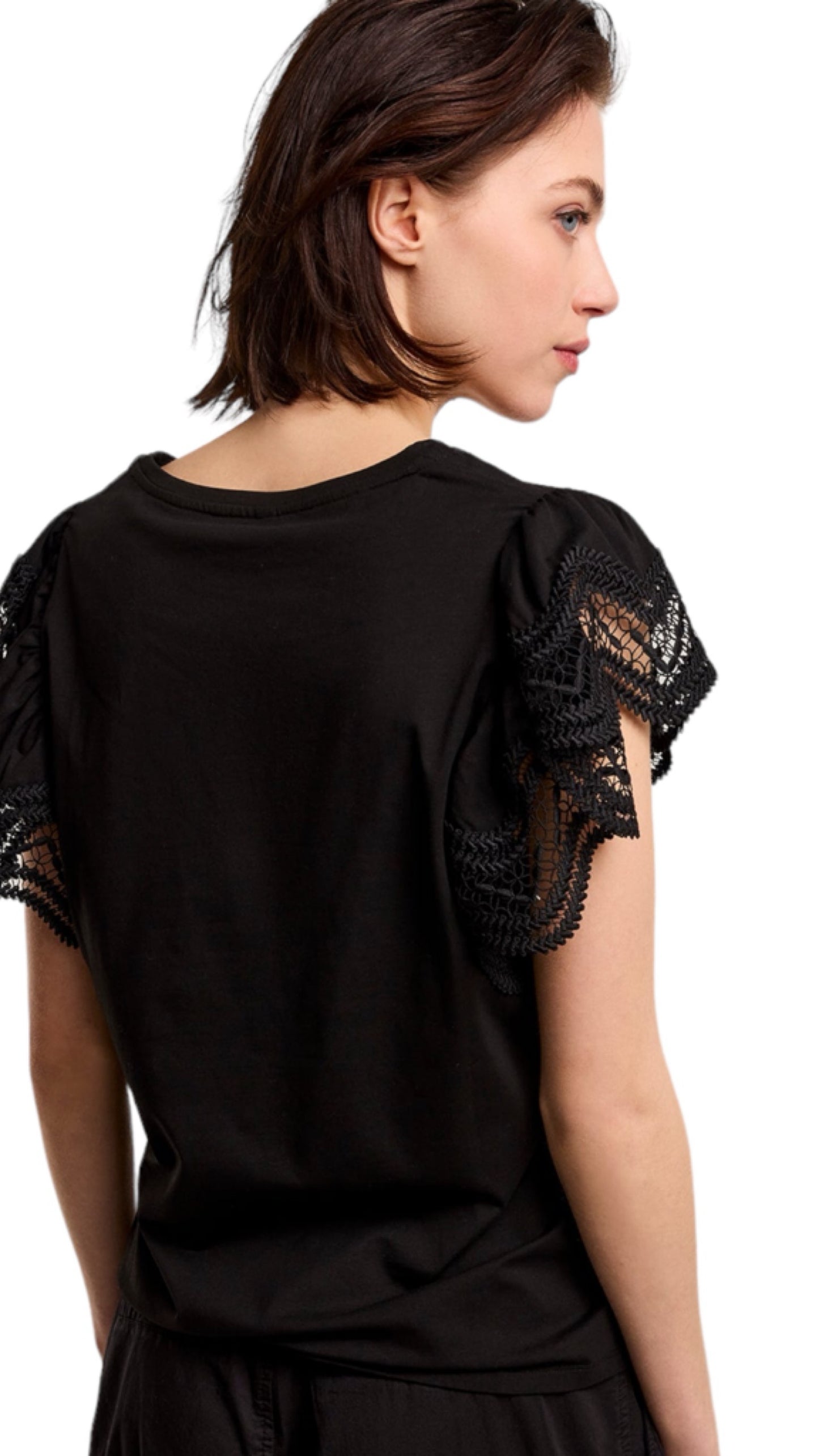 Jersey top tee lace