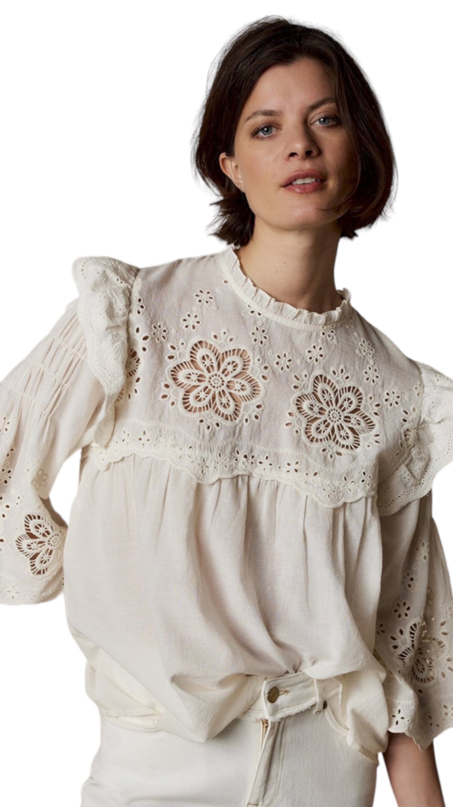 Blouse voile embroiderie