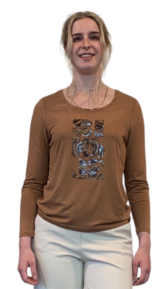 T-shirt sequins (almond)