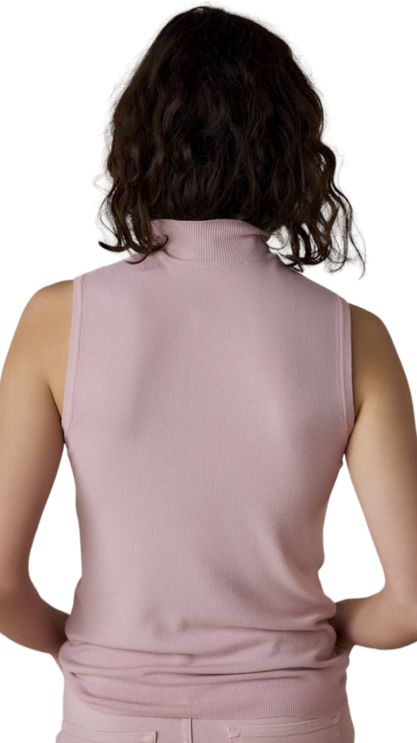 Sleevles turttle neck (rose)