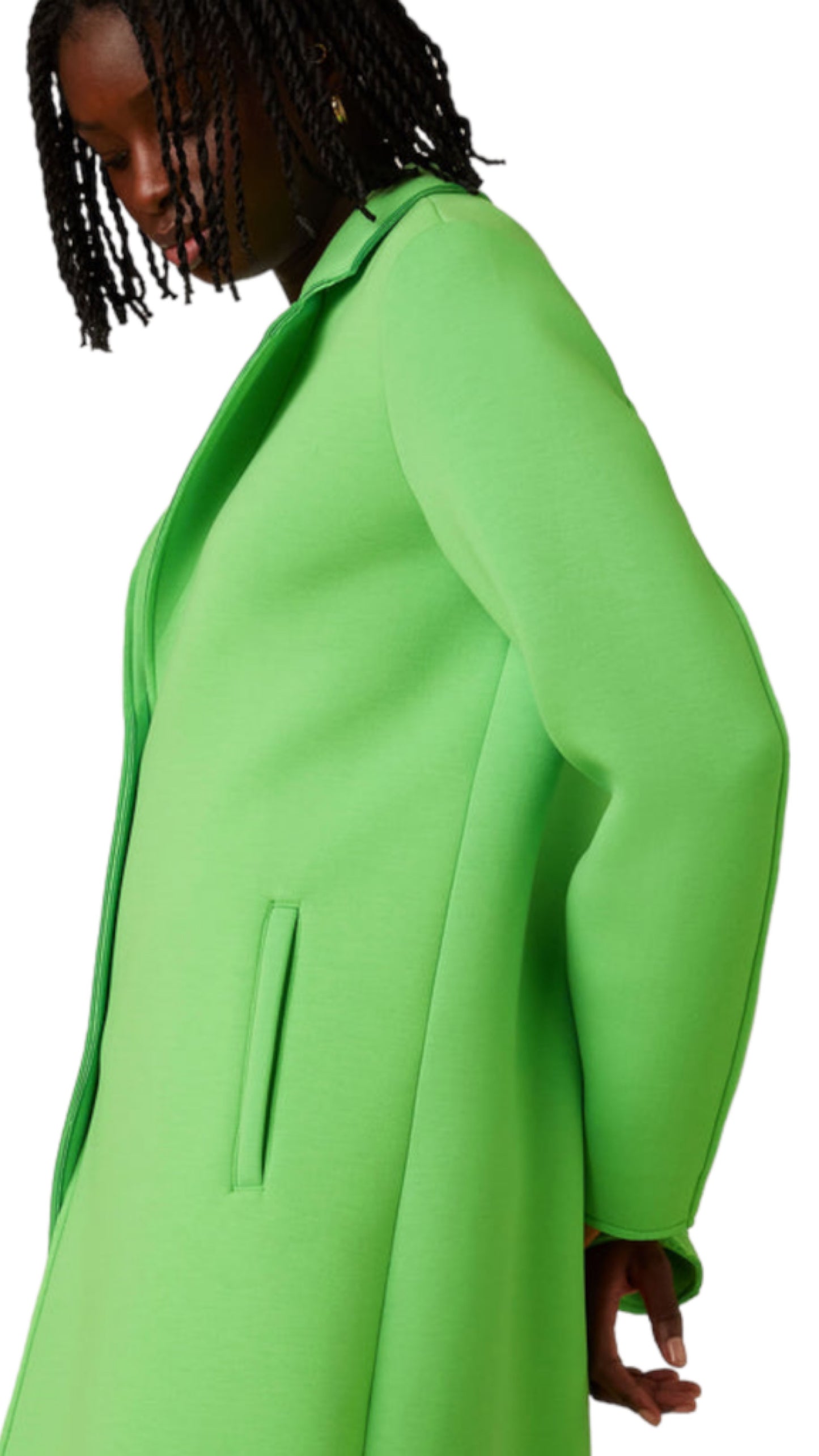 Reese scuba coat (neon green)