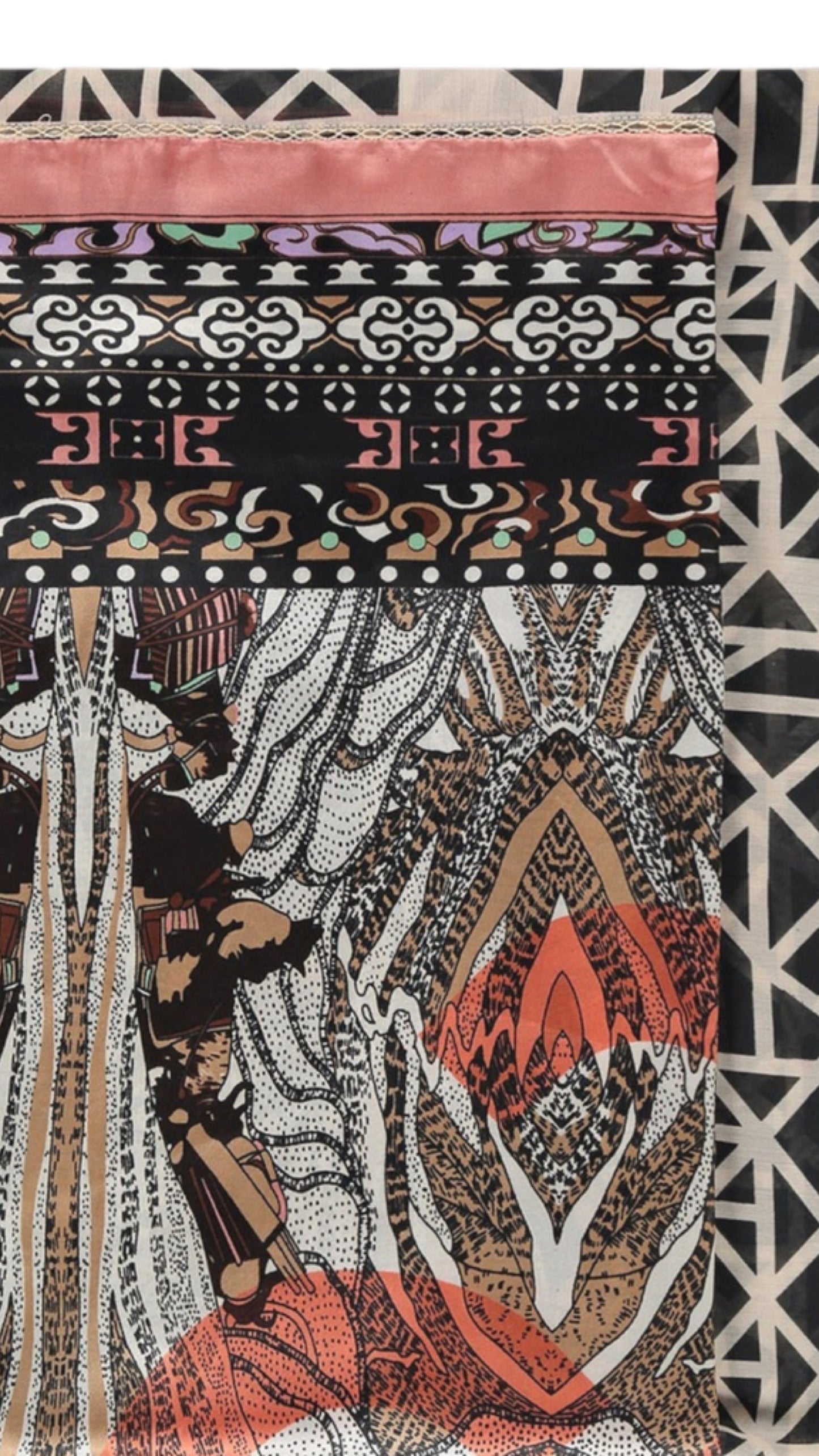 scarf triangle print